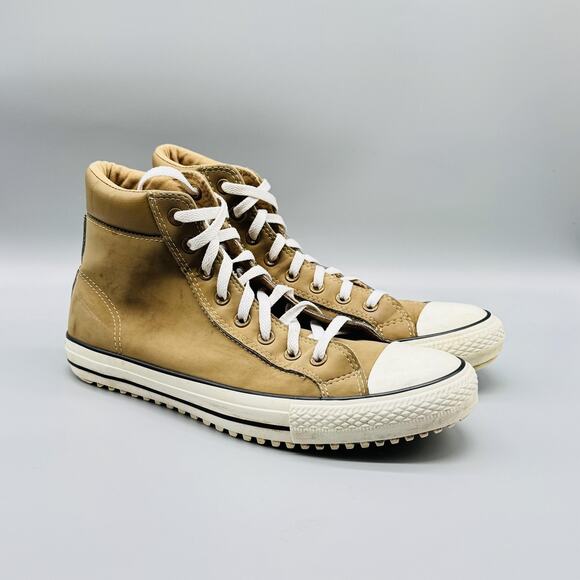 Converse Shoes Mens 10 Brown Leather Chuck Taylor All Star High Top City Trek - Picture 2 of 9
